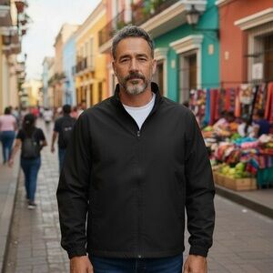 FootJoy DryJoys Full Zip Men’s Jacket Size XXL Black Golf Outdoor Activewear